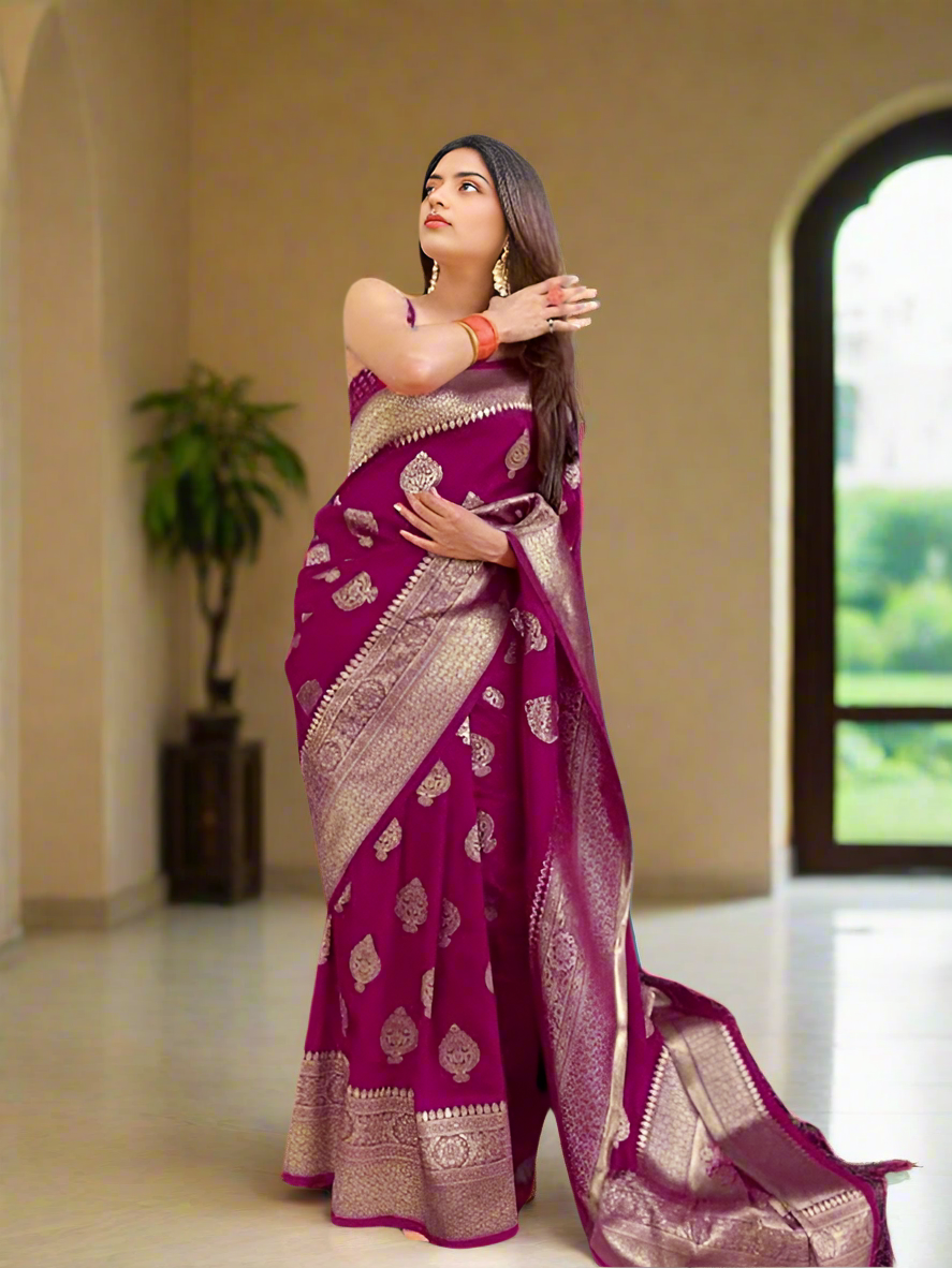 Balaramapuram Double Kasavu Heritage Saree - Image 2