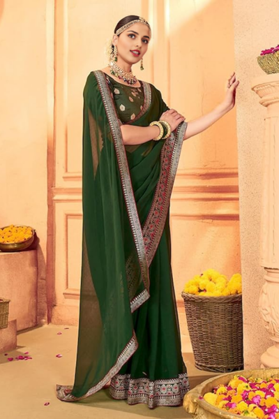 Kasaragod Bold Stripe Cotton-Silk Saree